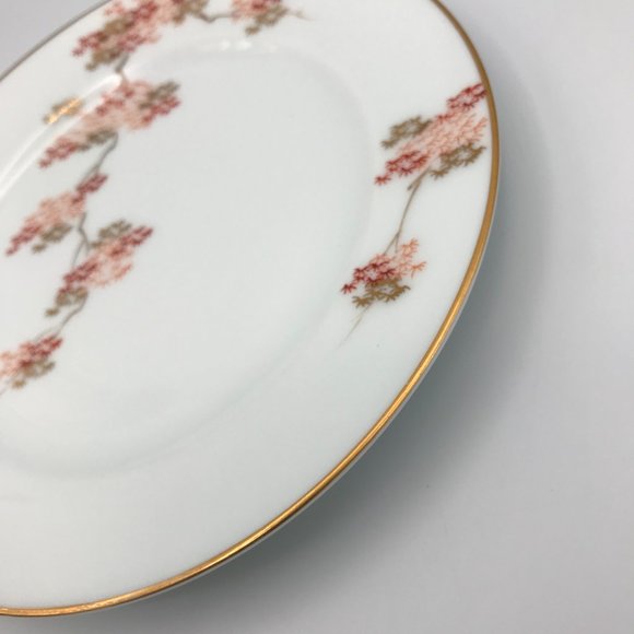 Fukagawa Arita Bread & Butter Plate 6 3/8" Japanese Maple Hand Painted Gold Trim - Picture 6 of 8